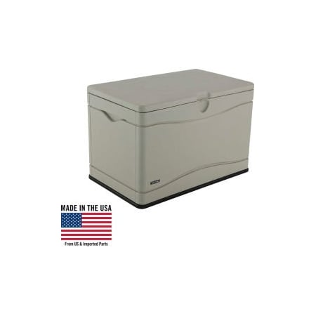 Lifetime Lifetime 60059 Outdoor Deck Storage Box 80 Gallon, Sand w/Black Bottom 60059